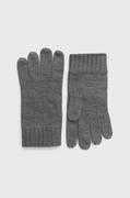 Rękawiczki - Polo Ralph Lauren rękawiczki wełniane męskie kolor szary - miniaturka - grafika 1