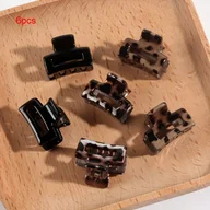 Ozdoby do włosów - TEMU 6 sztuk stylowych i łatwych mini spinki do włosów w z panterką dla kobiet, idealne do codziennych upięć, klipsy typu "shark" na tył głowy, - miniaturka - grafika 1