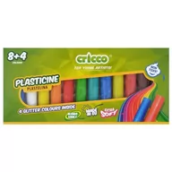 Masy plastyczne - Plastelina regular + brokat 12 kolorów CRICCO - miniaturka - grafika 1