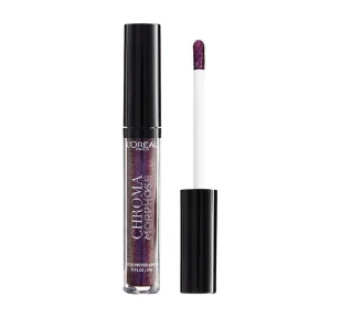 LOREAL CHROMA MORPHOSE GLITTER PRESSED LIPSTICK BROKATOWY BŁYSZCZYK DO UST 04 DEEP VENOM 3ML - Błyszczyki do ust - miniaturka - grafika 1