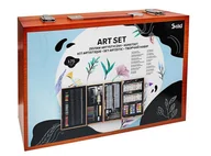 Przybory szkolne - Zestaw Artystyczny w Drewnianej Walizce 175 elementów - miniaturka - grafika 1