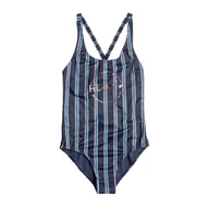 Stroje kąpielowe - Dziecięcy Strój kąpielowy jednoczęściowy ROXY SWIM FOR DAYS G ERGX103147-BSP3 – Granatowy - miniaturka - grafika 1