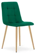 Krzesła - Ciemnozielone metalowe krzesło welurowe C2-R61 - miniaturka - grafika 1
