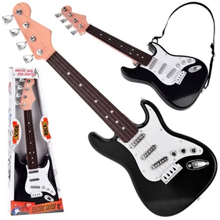 Gitara elektryczna dla dziecka gitarka rockowe brzmienie IN0164 - Zabawy w naśladowanie dorosłych - miniaturka - grafika 1
