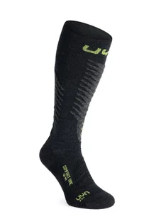 Skarpety narciarskie UYN Ski One Comfort Fit Socks - anthracite/lime - Skarpety termoaktywne - miniaturka - grafika 1