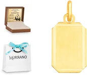 Zawieszki - Rodium Złota zawieszka 585 z blaszką PREZENT GRAWER RD-20325 - miniaturka - grafika 1