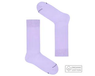 Jasnofioletowe skarpetki z bawełny organicznej - Skarpetki męskie - miniaturka - grafika 1