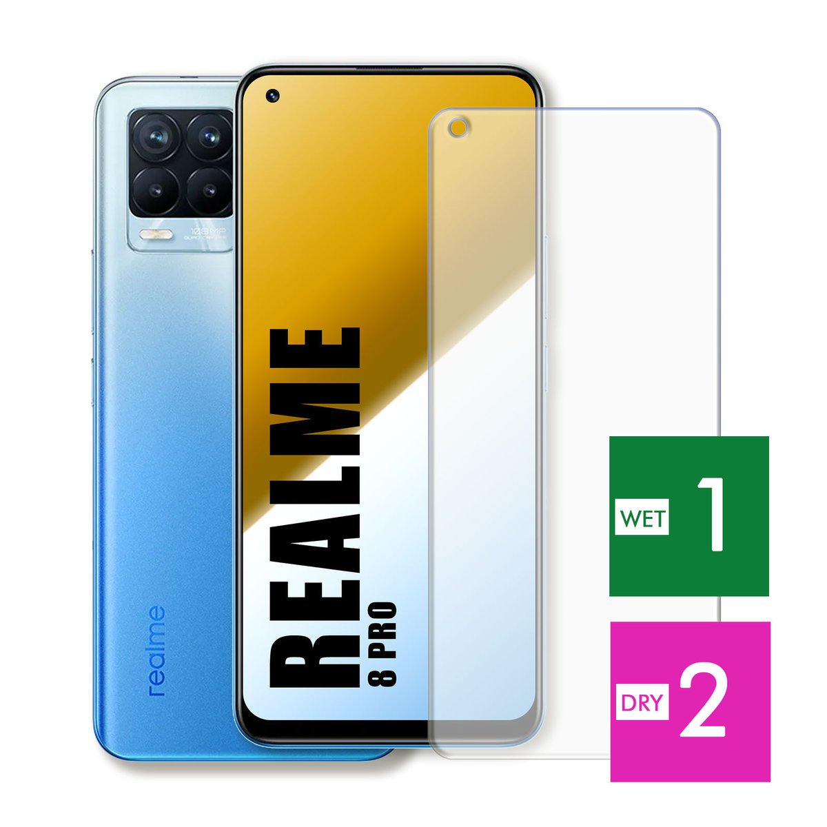 WZMOCNIONE SZKŁO DO REALME 8 PRO SZYBKA HARTOWANE 9H JAKOŚĆ