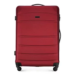 WITTCHEN Duża walizka podróżna firmy WITTCHEN walizka na kółkach z twardą obudową ABS 4 koła zamek szyfrowy czerwony - Walizki - miniaturka - grafika 1