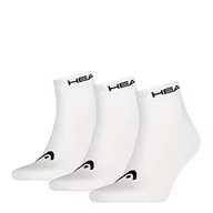 Skarpetki damskie - Head Męskie skarpety sportowe ćwiartka 3p, opakowanie 3 szt., białe (białe 300) 39/42 (rozmiar producenta: 039) - miniaturka - grafika 1