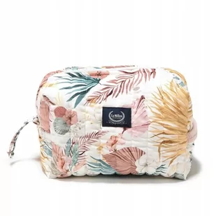La Millou Kosmetyczka Pikowana Velvet Mollet Boho Palms Light - Torby i organizery dla mam - miniaturka - grafika 1