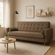 Sofy i kanapy - Sofa z Funkcją Spania MALTA Wersalka Rozkładana Dwuosobowa Brązowa Nowoczesna do Salonu - miniaturka - grafika 1