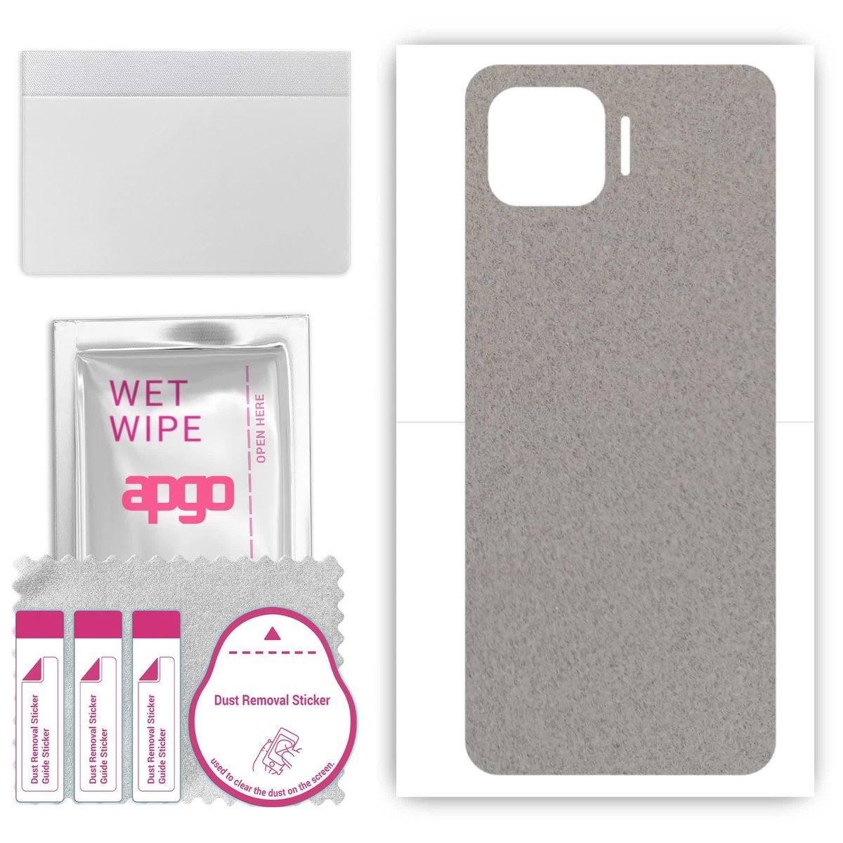 Folia naklejka skórka strukturalna na TYŁ Zamsz do Oppo F17 Pro - Zamsz Szary - apgo SKINS