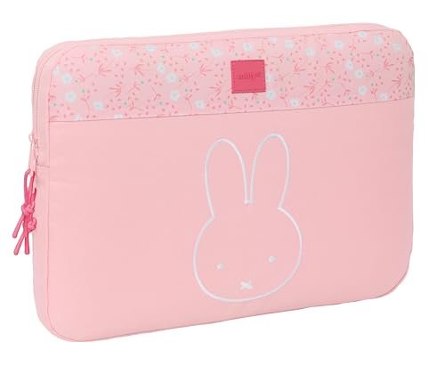Safta MIFFY FLORES - Etui na laptopa 15,6 cala, plecak, idealny dla dzieci w różnym wieku, wygodny i wszechstronny, jakość i wytrzymałość, 39,5 x 3,5 x 27,5 cm, Kolor różowy, M, Casual
