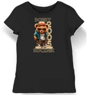 Koszulki i topy damskie - Koszulka damska na 20 urodziny 2005 z misiem dobry rocznik czarna L - miniaturka - grafika 1