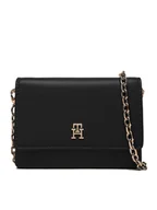 Torebki damskie - Tommy Hilfiger Torebka Th Icon Card Holder W/Chain AW0AW18248 Czarny - miniaturka - grafika 1