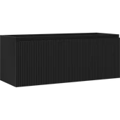 Szafki łazienkowe - Mexen Rivel szafka łazienkowa podumywalkowa 120 cm, 1 szuflada, ryflowana , czarna mat - 91A20-12047-1-BF71 - miniaturka - grafika 1