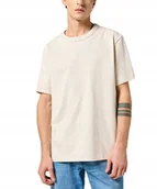 Koszulki męskie - T-shirt Wrangler SS SOLID TEE 112357430 Vintage White L - miniaturka - grafika 1
