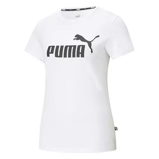 Koszulki sportowe damskie - Damska Koszulka PUMA ESS LOGO TEE PUMA WHITE 58677402 – Biały - grafika 1