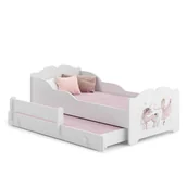 Łóżka dla dzieci i młodzieży - Łożko podwójne ANNA 160x80 Dziewczynka z jednorożcem - miniaturka - grafika 1