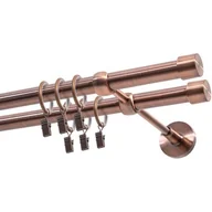 Karnisze - Karnisz DECASTYL Luna z kółkami Podwójny 160 cm Miedziany - miniaturka - grafika 1