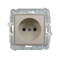 Gniazdka elektryczne - Karlik Gniazdo pojedyncze MINI - taupe - miniaturka - grafika 1