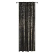 Zasłony - Zasłona z taśmą tunel DOHA 140 x 260 cm czarno-złoty - miniaturka - grafika 1