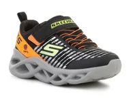 Buty dla chłopców - Buty dziecięce Skechers S Lights 401650L-BKOR - miniaturka - grafika 1