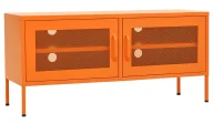 Szafki RTV - Pomarańczowa nowoczesna szafka RTV ze stali E7-E69 - miniaturka - grafika 1
