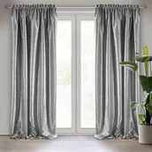 Zasłony - Zasłona gotowa na taśmie marszczącej EBRU 270 x 135 cm stalowy - miniaturka - grafika 1