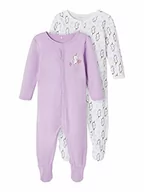 Śpiochy dla niemowląt - NAME IT Baby NBFNIGHTSUIT 2P W/F Lavendula NOOS piżama dla małych dzieci, 98 - miniaturka - grafika 1