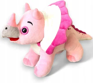 Maskotka Przytulanka Zabawka Pluszowa Dla Dzieci Triceratops Różowy 26 cm - Maskotki i pluszaki - miniaturka - grafika 1