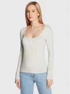 Bluzki damskie - Guess Bluzka Carrie O2BM31 KBBU1 Szary Regular Fit - miniaturka - grafika 1