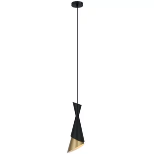 Italux Lampa MALIA śr 13,5 cm czarno złota 1x40W E27 - Oprawy, klosze i abażury - miniaturka - grafika 1