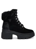 Botki damskie - Guess Trzewiki FLFYRL SUE10 Czarny - miniaturka - grafika 1