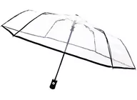 Parasole - Przezroczysty parasol składany SMARTBULLE - Kompaktowy; Wytrzymały; Wiatroodporny; Automatyczne otwieranie; Średnica=98cm; Parasol dla mężczyzn/kobiet; Kolor: Czarna obwódka - miniaturka - grafika 1