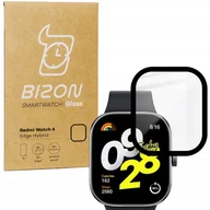 Akcesoria do smartwatchy - Szkło hybrydowe Bizon Glass Watch Edge Hybrid dla Redmi Watch 4, czarne - miniaturka - grafika 1