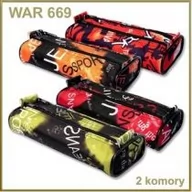 Piórniki - Warta Piórnik saszetka owalna 2 zamki Rock - miniaturka - grafika 1