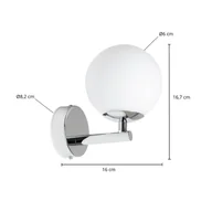 Lampy ścienne - Arcchio Maviris kinkiet LED do łazienki kula szkło - miniaturka - grafika 1