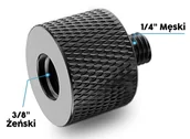 Konwertery fotograficzne - Adapter 1/4" Na 3/8 Cala Żeński Redukcja Foto - miniaturka - grafika 1