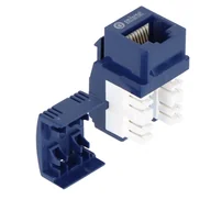Gniazdka elektryczne - Gniazdo UTP RJ 45 kat. 5e keystone niebieskie - miniaturka - grafika 1