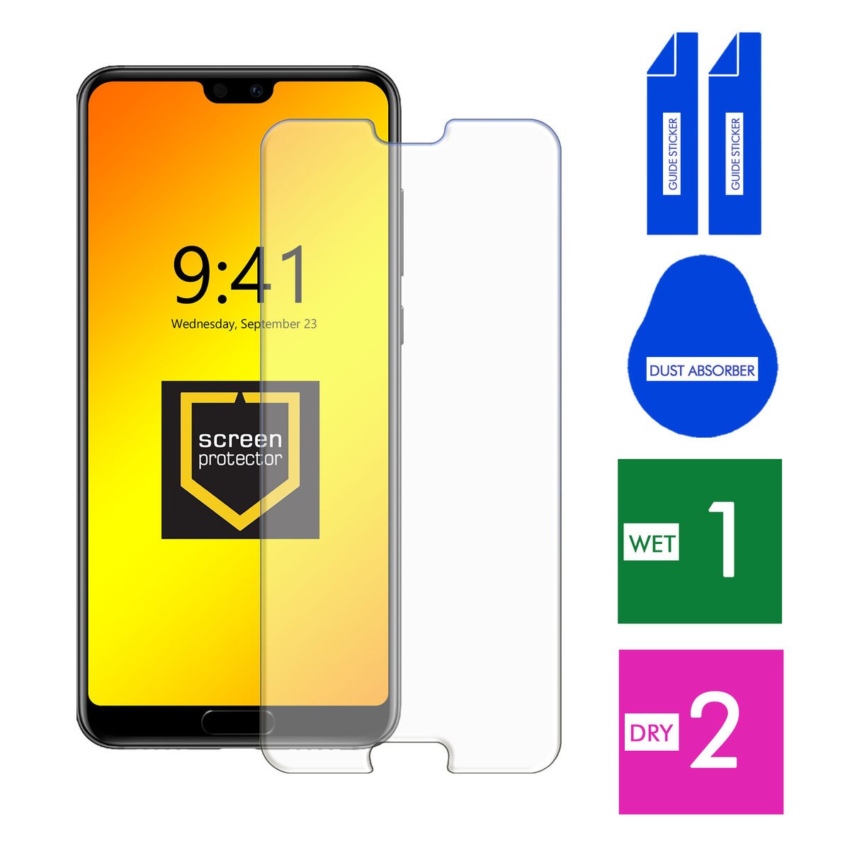 SZKŁO HARTOWANE DO HUAWEI P20 PRO SZYBKA 9H OCHRONNE PANCERNE