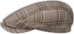 Kaszkiet Wool Silk Check by Stetson, brązowy, 56 cm - Czapki męskie - miniaturka - grafika 1