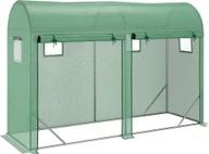 Szklarnie ogrodowe - Outsunny tunel foliowy szklarnia szklarnia szklarnia szklarnia tunel foliowy 4 okna i 2 drzwi zielony stal PE plastik 300 x 100 x 200 cm - miniaturka - grafika 1