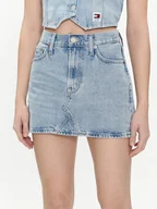 Spódnice - Tommy Jeans Spódnica jeansowa Izzie DW0DW17674 Niebieski Regular Fit - miniaturka - grafika 1