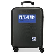 Walizki - Pepe Jeans Darren Walizka kabinowa czarna 38 x 55 x 20 cm sztywne ABS boczne zapięcie 34 l 2,7 kg 4 podwójne koła - miniaturka - grafika 1