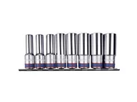 Zestawy narzędziowe - KING TONY Zestaw nasadek 4208MR10, 1/2'', 12-kątne, 12-23 mm - miniaturka - grafika 1