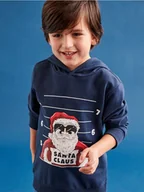 Swetry dla chłopców - Sinsay - Bluza z nadrukiem - granatowy - miniaturka - grafika 1