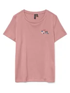 Koszulki i topy damskie - Vero Moda Koszulka w kolorze jasnoróżowym - miniaturka - grafika 1