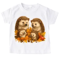 Koszulki dla dziewczynek - Koszulka z jeżem na Dzień Jeża - wzór jeże52 - miniaturka - grafika 1